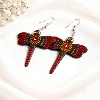 Handcrafted Painting Wood Earrings Artisans Design